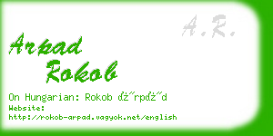arpad rokob business card